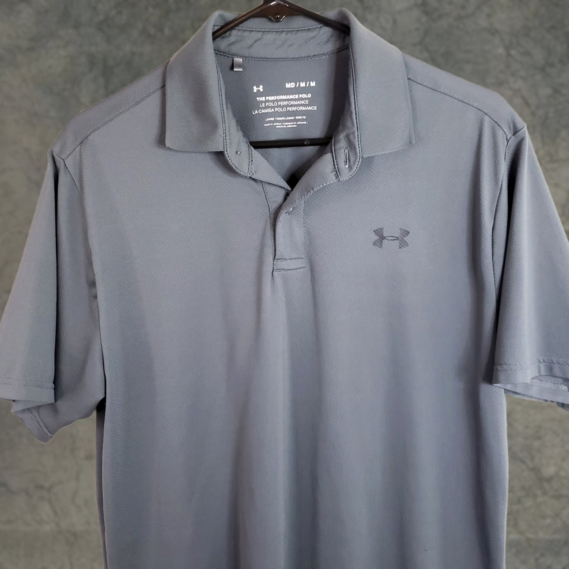 Under Armour Under Armour Shirt Mens Medium Gray Polo HeatGear Performance Short Sleeve Size US M / EU 48-50 / 2 - 1 Thumbnail