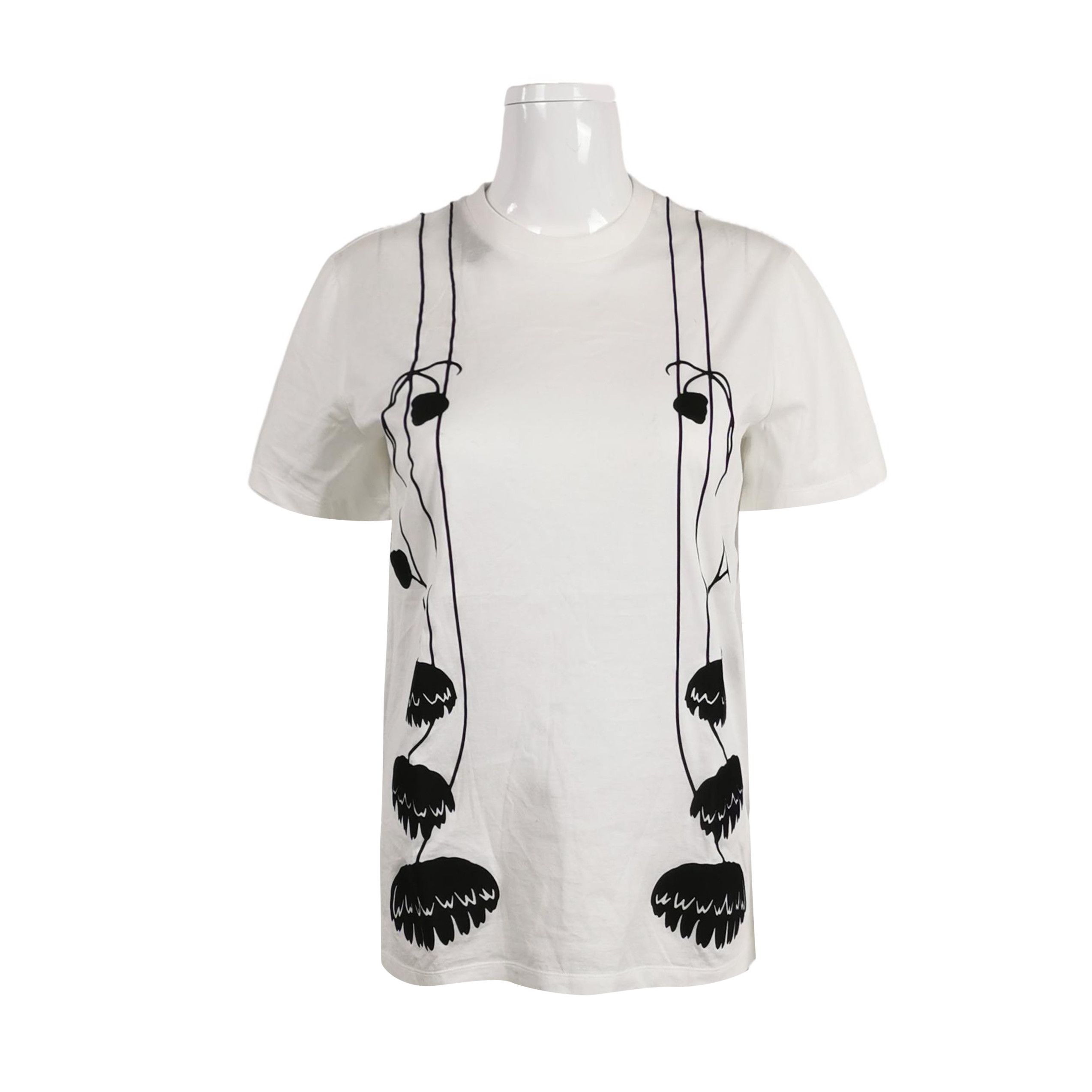 Prada Prada Cotton Printed Round Neck T-Shirt 0089 Size XS / US 0-2 / IT 36-38 - 1 Thumbnail