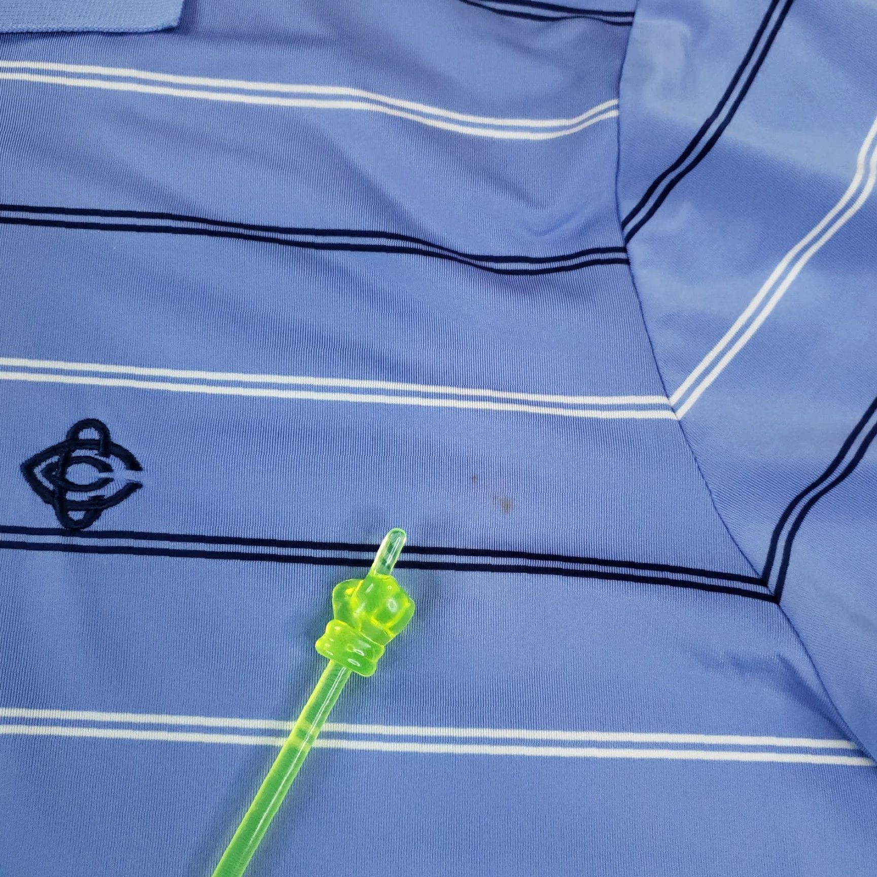 Ralph Lauren Ralph Lauren Polo Shirt Mens 2XL Blue White Striped Wicking Golf Stretch Size US XXL / EU 58 / 5 - 7 Thumbnail