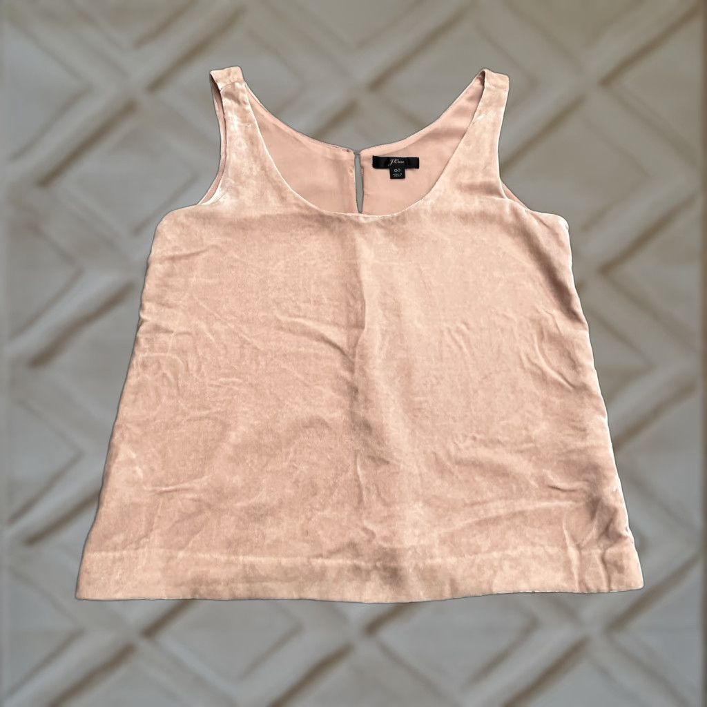 VINTAGE Velvet Tank Top Womens 00 Sleeveless Casual Solid