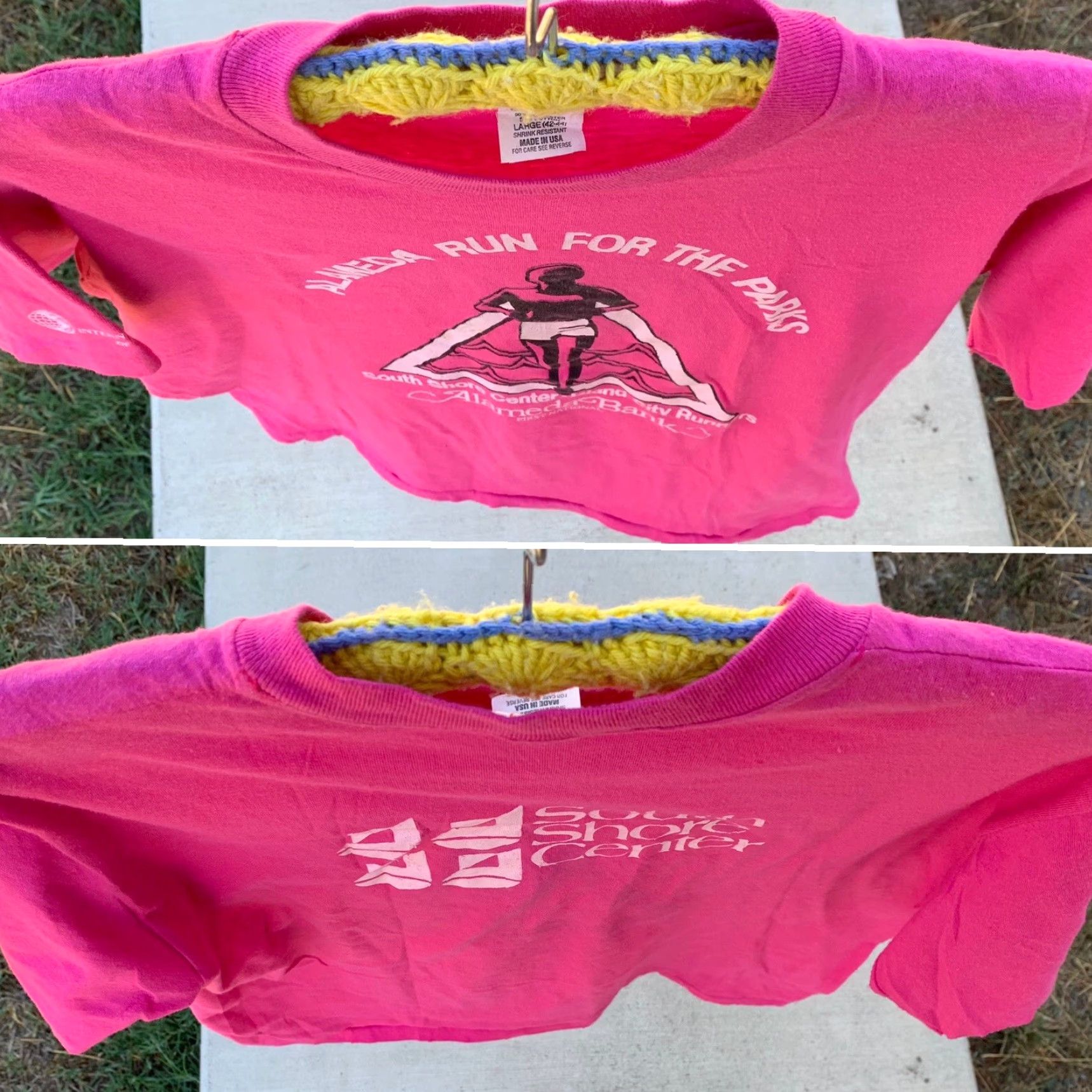Vintage VINTAGE Alameda Run for the Parks T-Shirt Sport-T by Stedman L 80s 1980s Pink Short Sleeve Graphic Tee Unisex Large 42-44 Made in USA Size US L / EU 52-54 / 3 - 7 Thumbnail