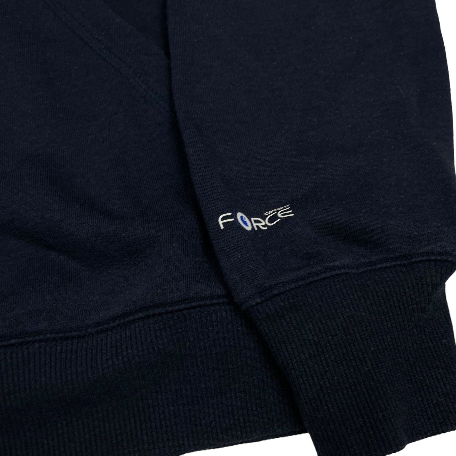 Carhartt Carhartt Force Delmont Signature Men's Navy Cotton Hoodie M Size US M / EU 48-50 / 2 - 4 Thumbnail