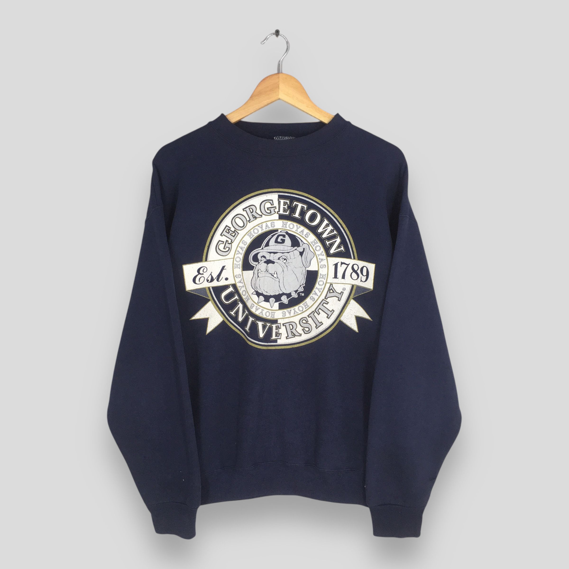 NCAA × Vintage Vintage 90s Georgetown Hoyas NCAA Sweatshirt Large Size US L / EU 52-54 / 3 - 1 Thumbnail