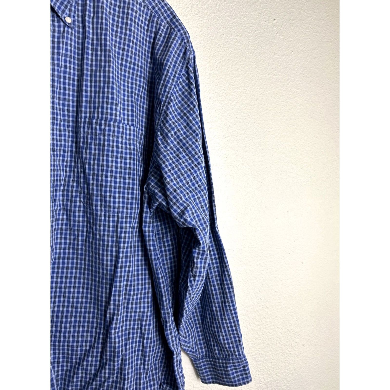 Eddie Bauer Eddie Bauer Mens Button-Up Shirt Plaid Checkered Cotton Blue 2XL Long Sleeve Size US XXL / EU 58 / 5 - 4 Thumbnail