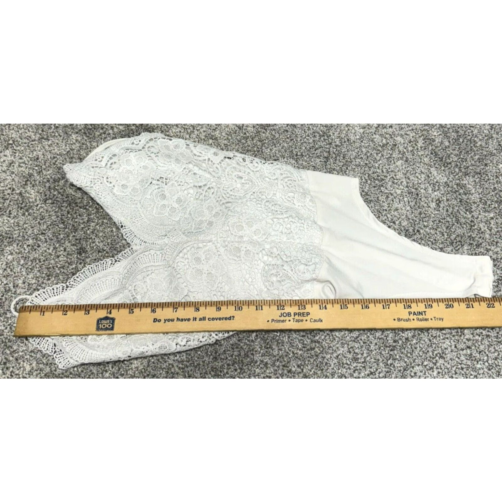Vintage Rue21 Bodysuit M Lace Cottagecore Feminine Dainty Romantic Fairy Y2K Tank Sleeveless White Polyester Lace Women Modern 2000s Size M / US 6-8 / IT 42-44 - 5 Thumbnail