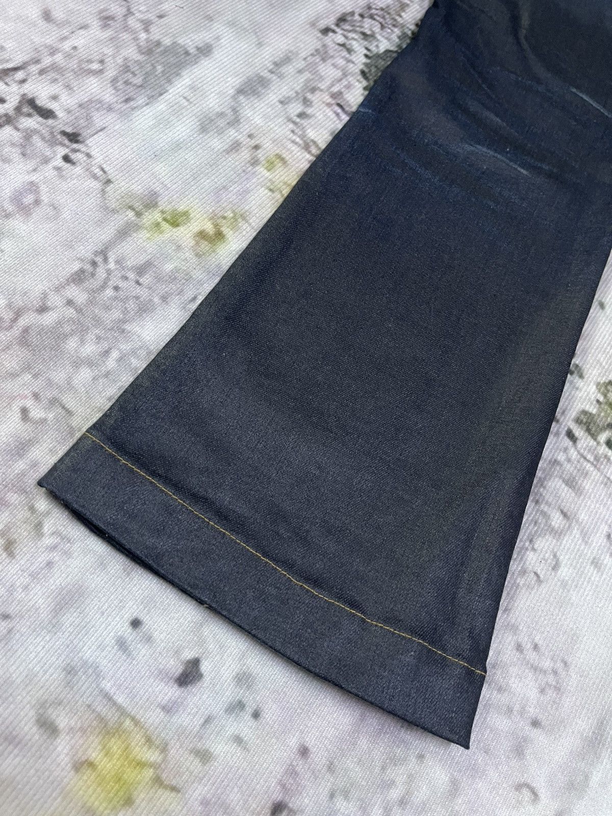 Japanese Brand × Michel Klein Flared Japan Jeans Distressed Michel Klein Size US 33 - 12 Thumbnail