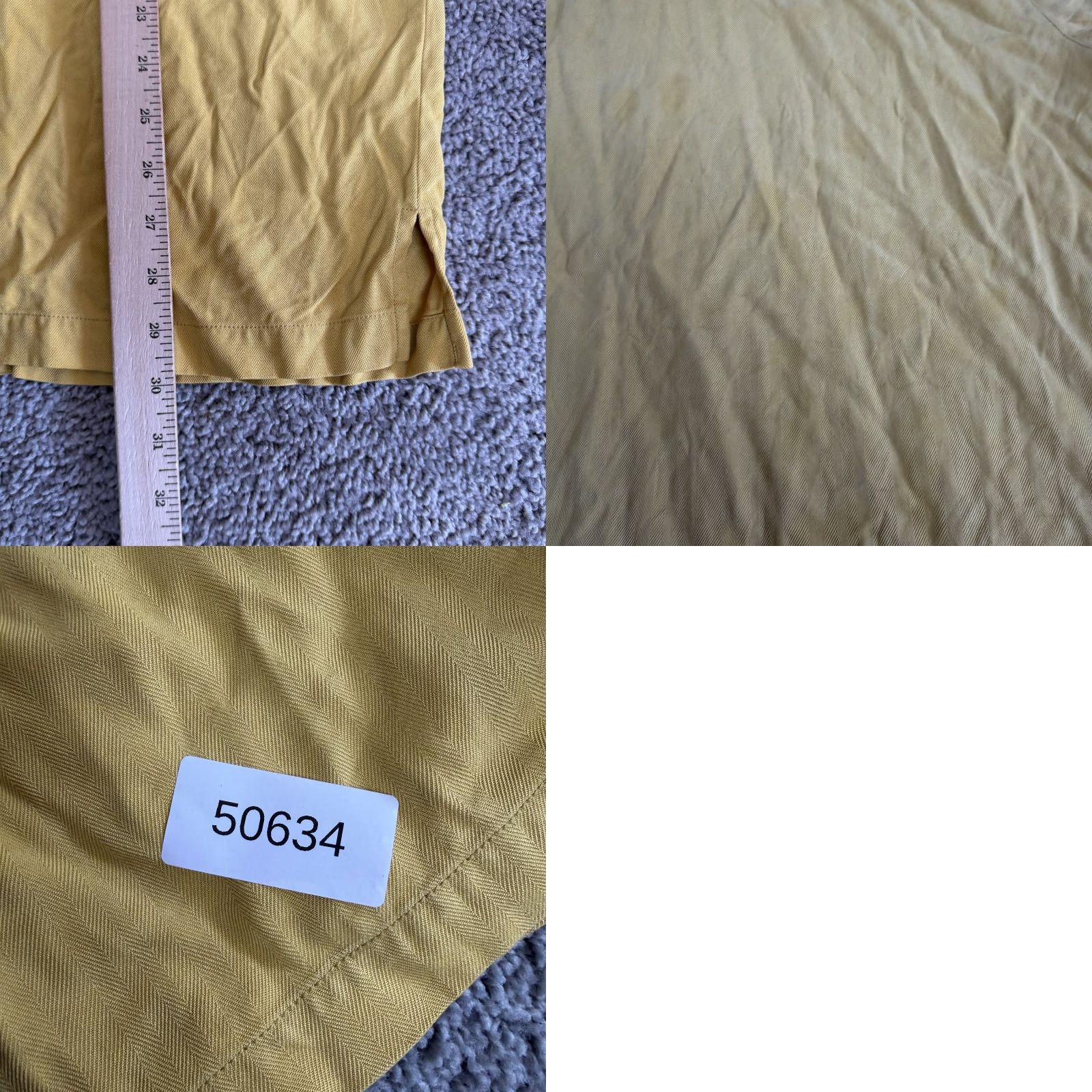 Tommy Bahama Tommy Bahama Shirt Mens L Yellow Silk Herringbone Camp Button Front Casual Size US L / EU 52-54 / 3 - 8 Thumbnail