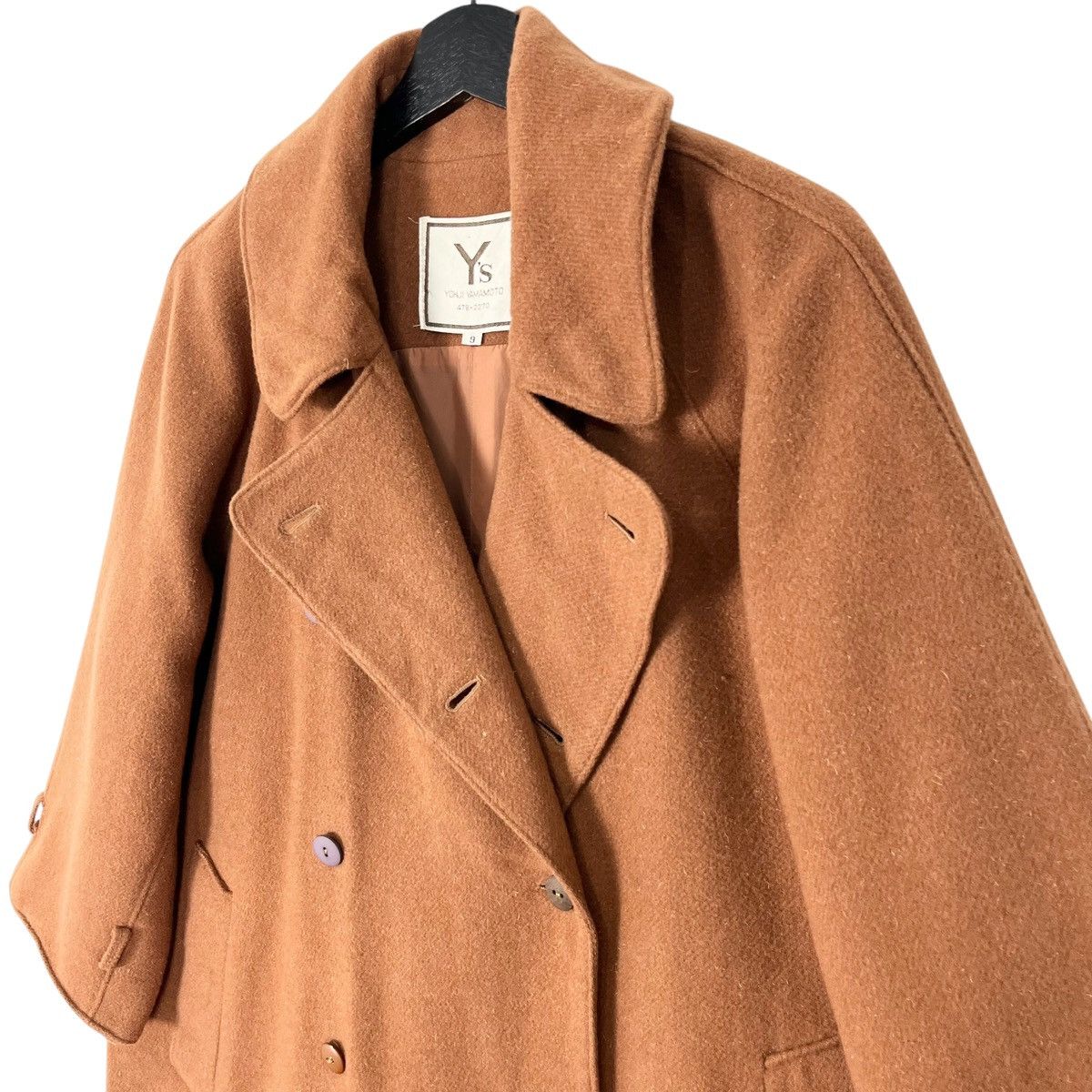 Yohji Yamamoto Vintage 80s Yohji Yamamoto Y’s Wool Coat Size L / US 10 / IT 46 - 3 Thumbnail