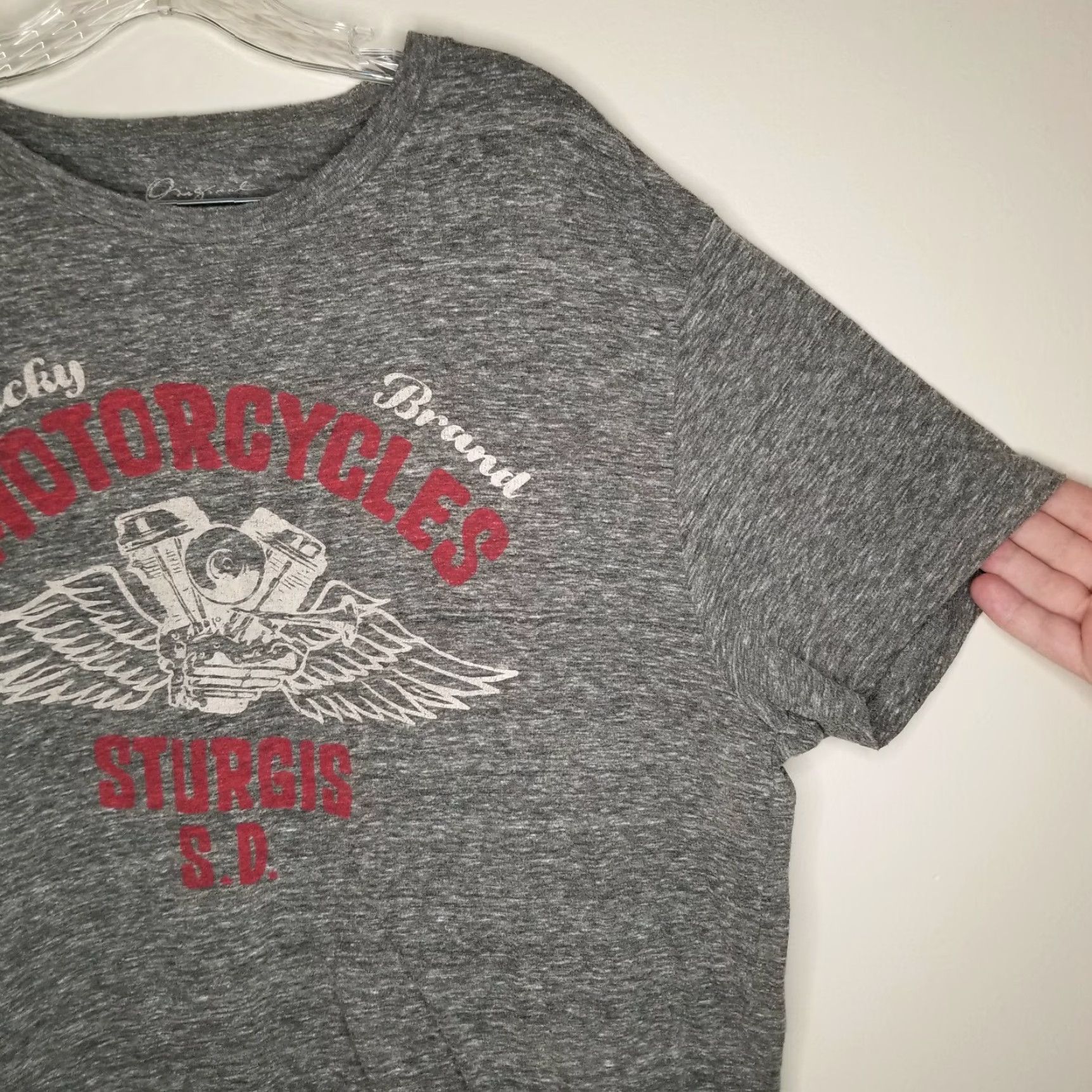 Lucky Brand Lucky Brand T-Shirt Adult XL Gray Motorcycles Sturgis SD Mens Size US XL / EU 56 / 4 - 3 Thumbnail