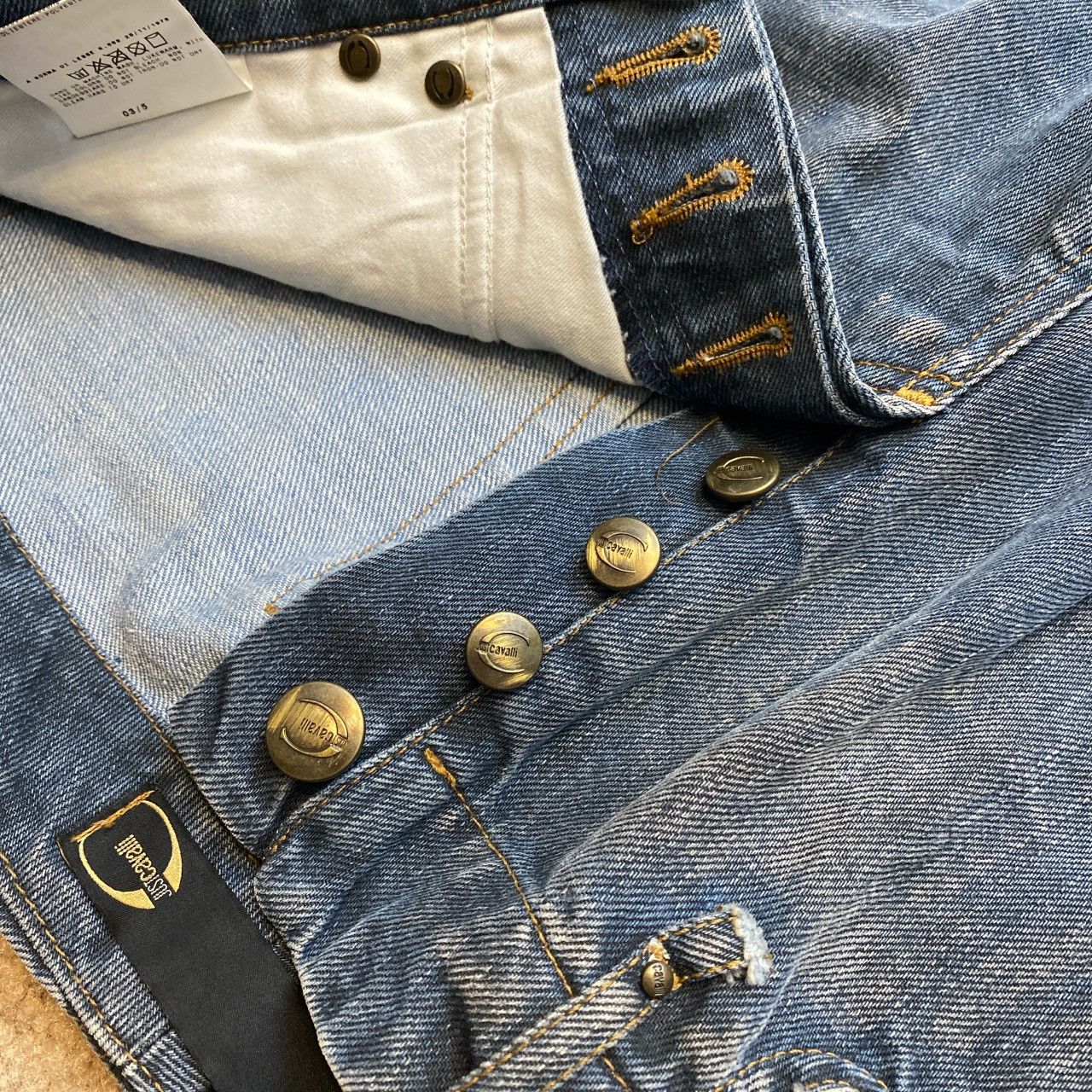 Just Cavalli × Roberto Cavalli × Vintage Vintage Y2K Robert Cavalli Just Cavalli Bootcut Jeans NWT Size 28" / US 6 / IT 42 - 5 Thumbnail