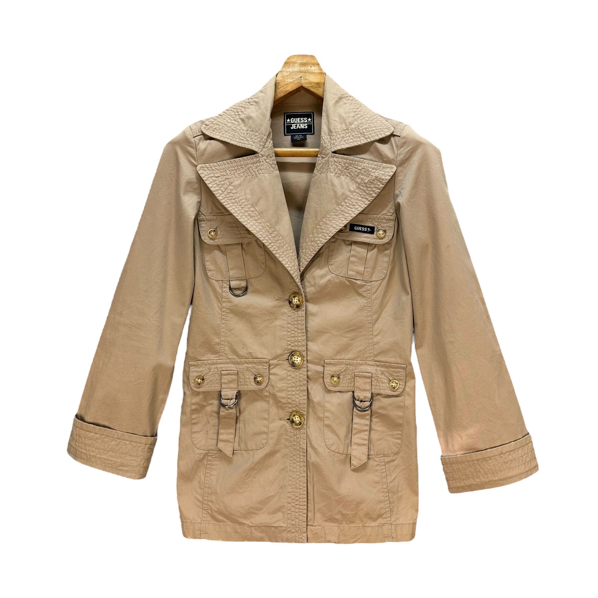 Guess GUESS Double Collar Belted Coat Jacket #A36-0817 Size XS / US 0-2 / IT 36-38 - 1 Thumbnail