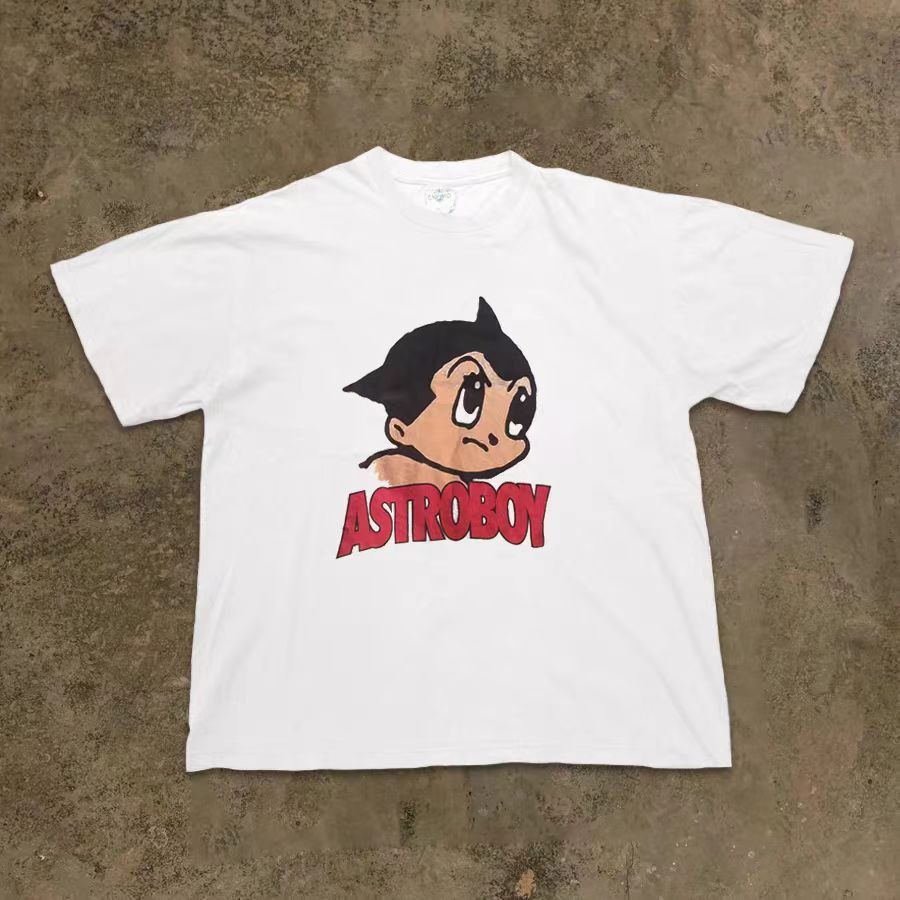 Vintage White casual washed retro cartoon Astro Boy print t-shirt Size US M / EU 48-50 / 2 - 1 Thumbnail