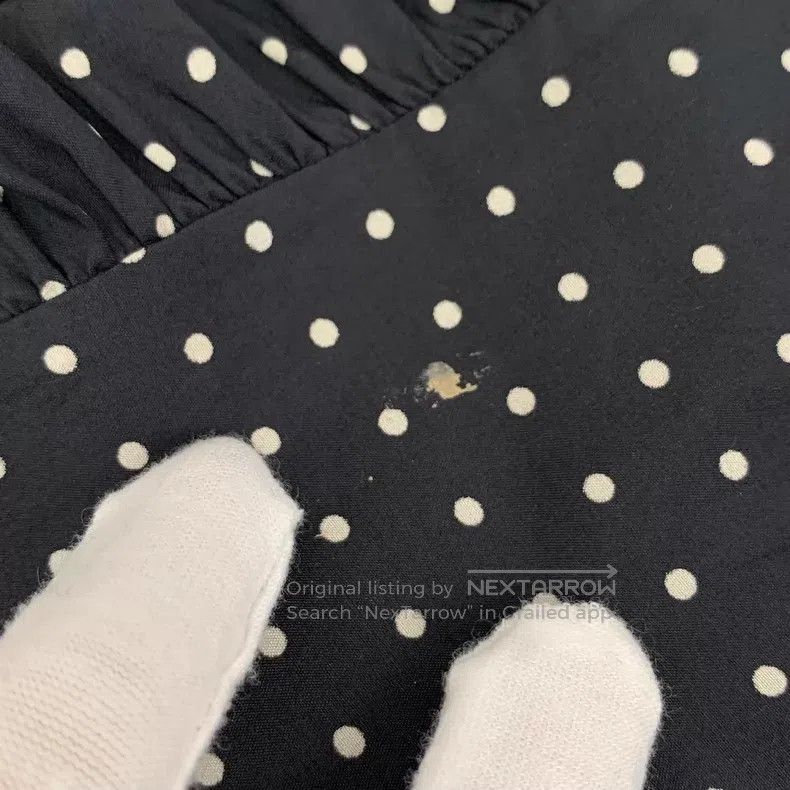 Dior Dior Black polka dot lace design mulberry silk round neck Size XS / US 0-2 / IT 36-38 - 9 Thumbnail