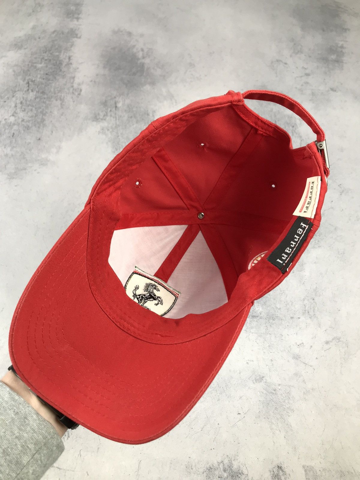 Ferrari × Vintage Vintage Ferrari Shell Helix Cap 90's Red Racing Cap Official Size ONE SIZE - 8 Thumbnail