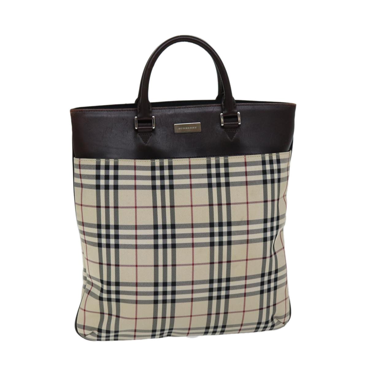 Burberry Nova Check Beige Canvas Handbag (Pre-Owned) Size ONE SIZE - 1 Thumbnail