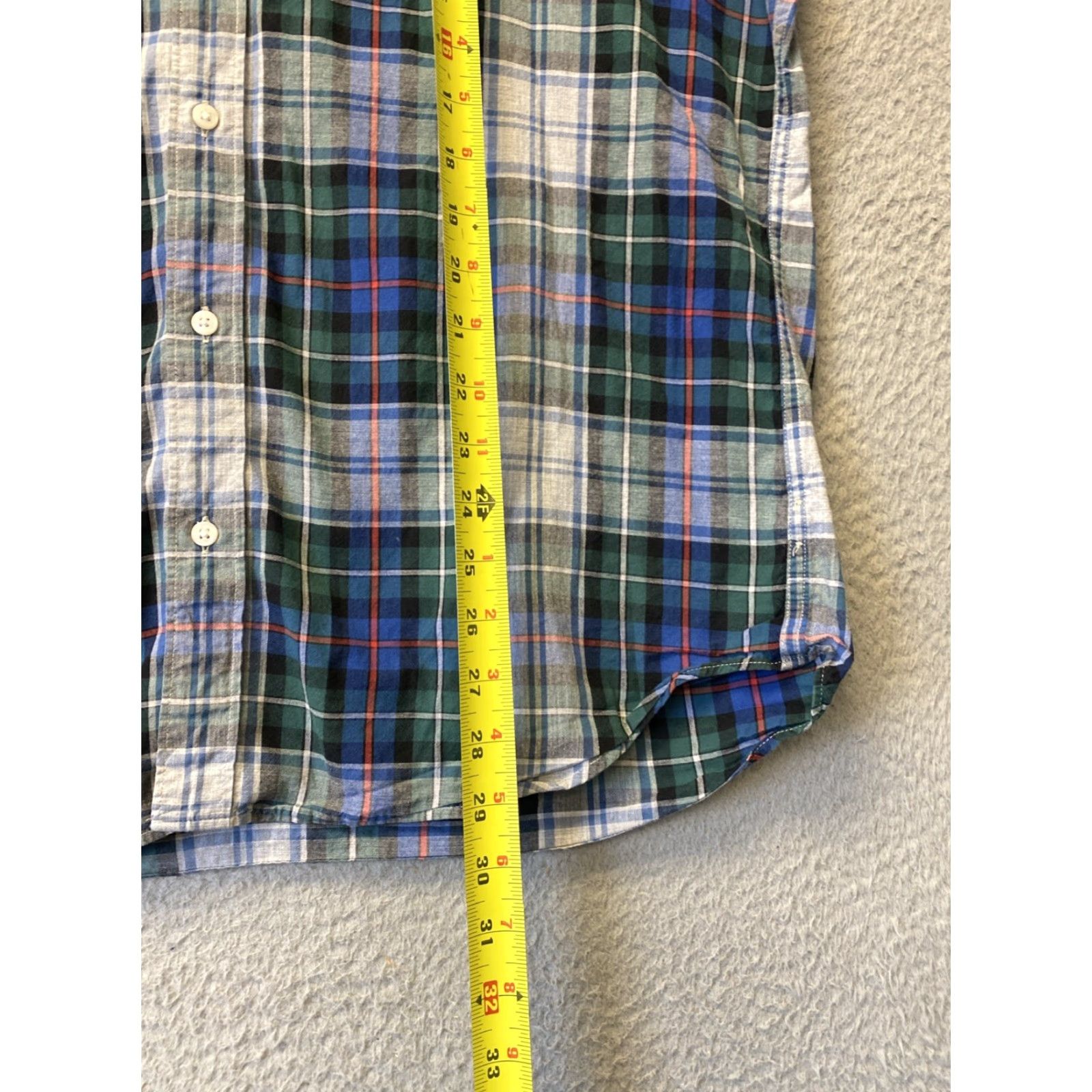 J.Crew J.Crew Shirt Men XL Multicolor Plaid Button-Down Oxford Slim Fit Long Sleeve Blue Green Red Size US XL / EU 56 / 4 - 5 Thumbnail