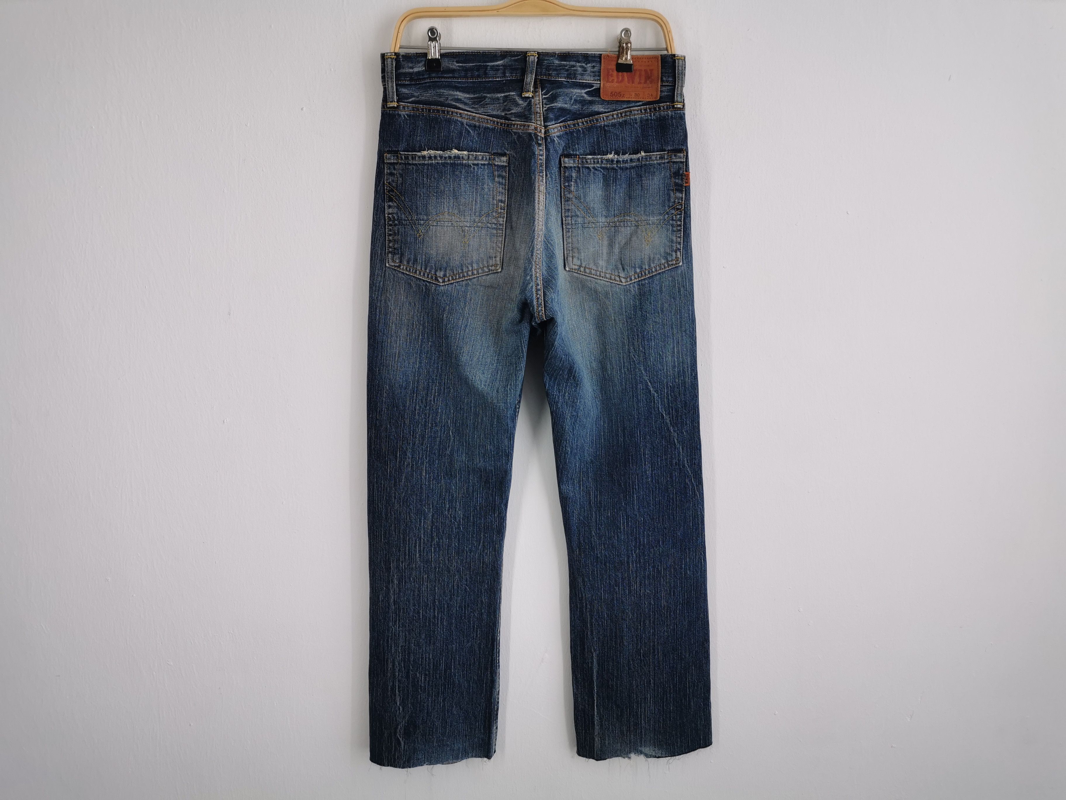 Edwin Distressed Vintage 90s Edwin 505Z Selvedge Denim Size US 32 / EU 48 - 3 Thumbnail