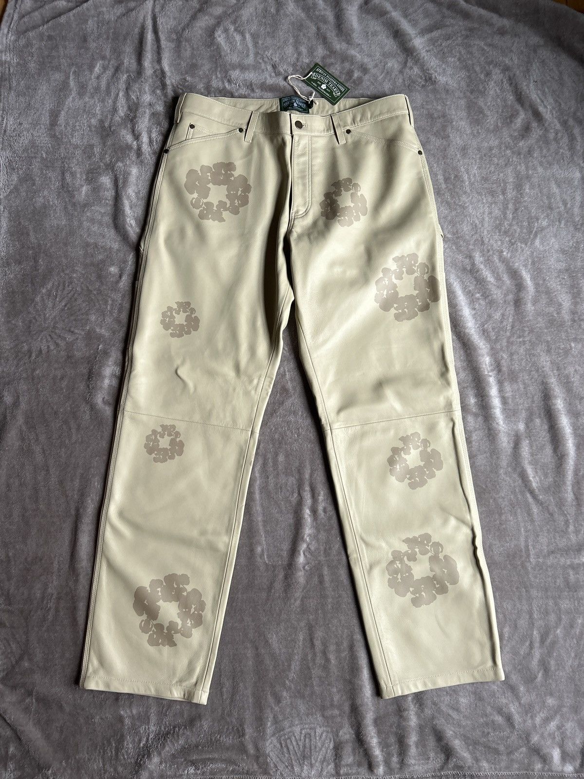 DENIM TEARS Denim Tears Cotton Wreath Leather Pants Size US 36 / EU 52 - 1 Thumbnail