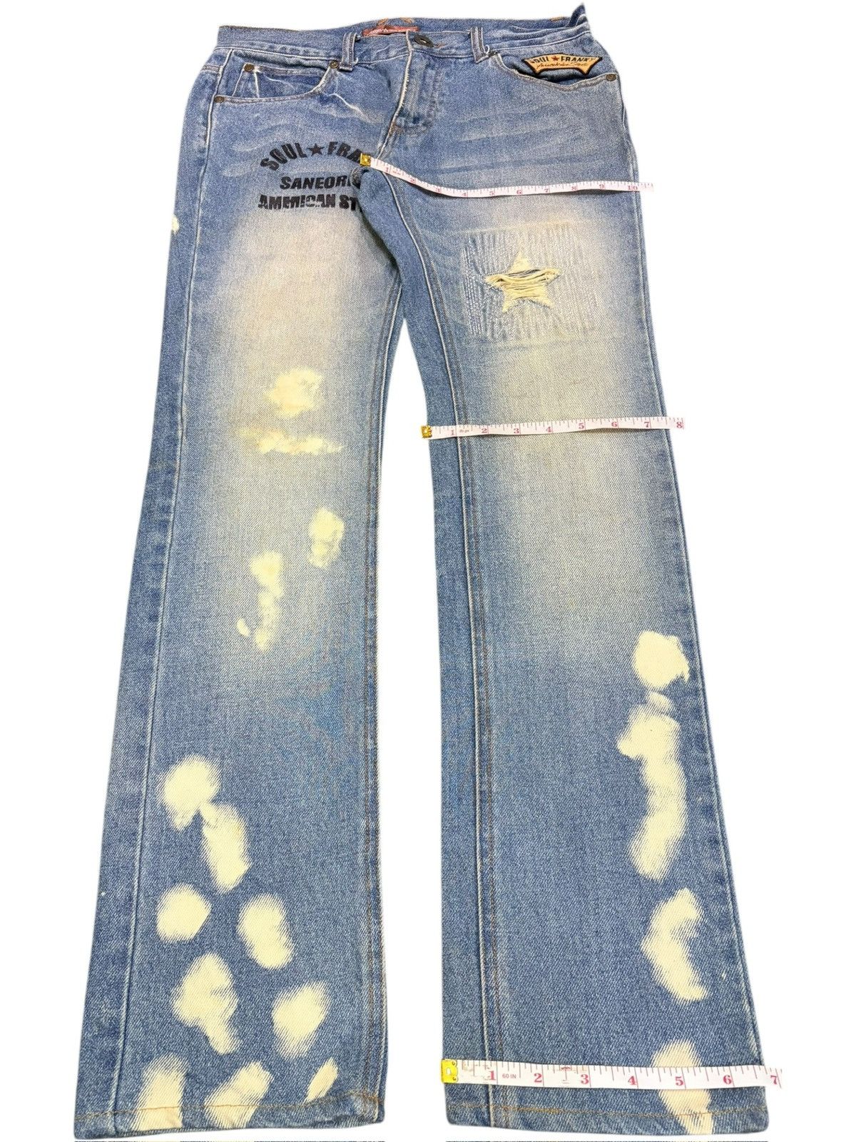 Ksubi Vintage Japanese Brand Bleached Distressed Jeans Size 31" - 8 Thumbnail