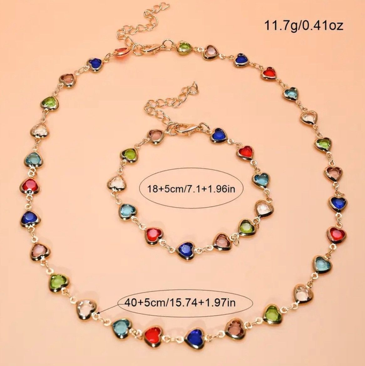 Japanese Brand × Other × Vintage Rainbow valentines necklace gift for girlfriend Size ONE SIZE - 4 Thumbnail