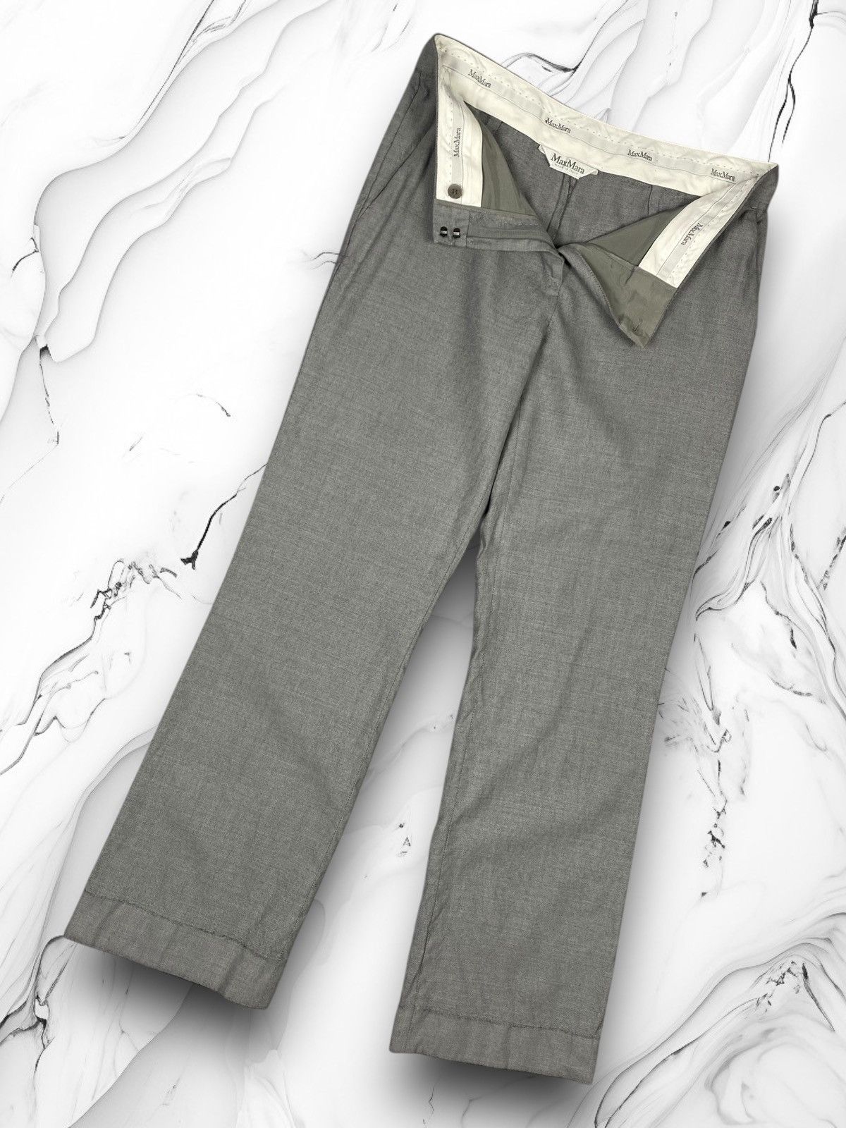 Max Mara Max Mara Italy Designer Wool Casual Pants Size 29" - 1 Thumbnail