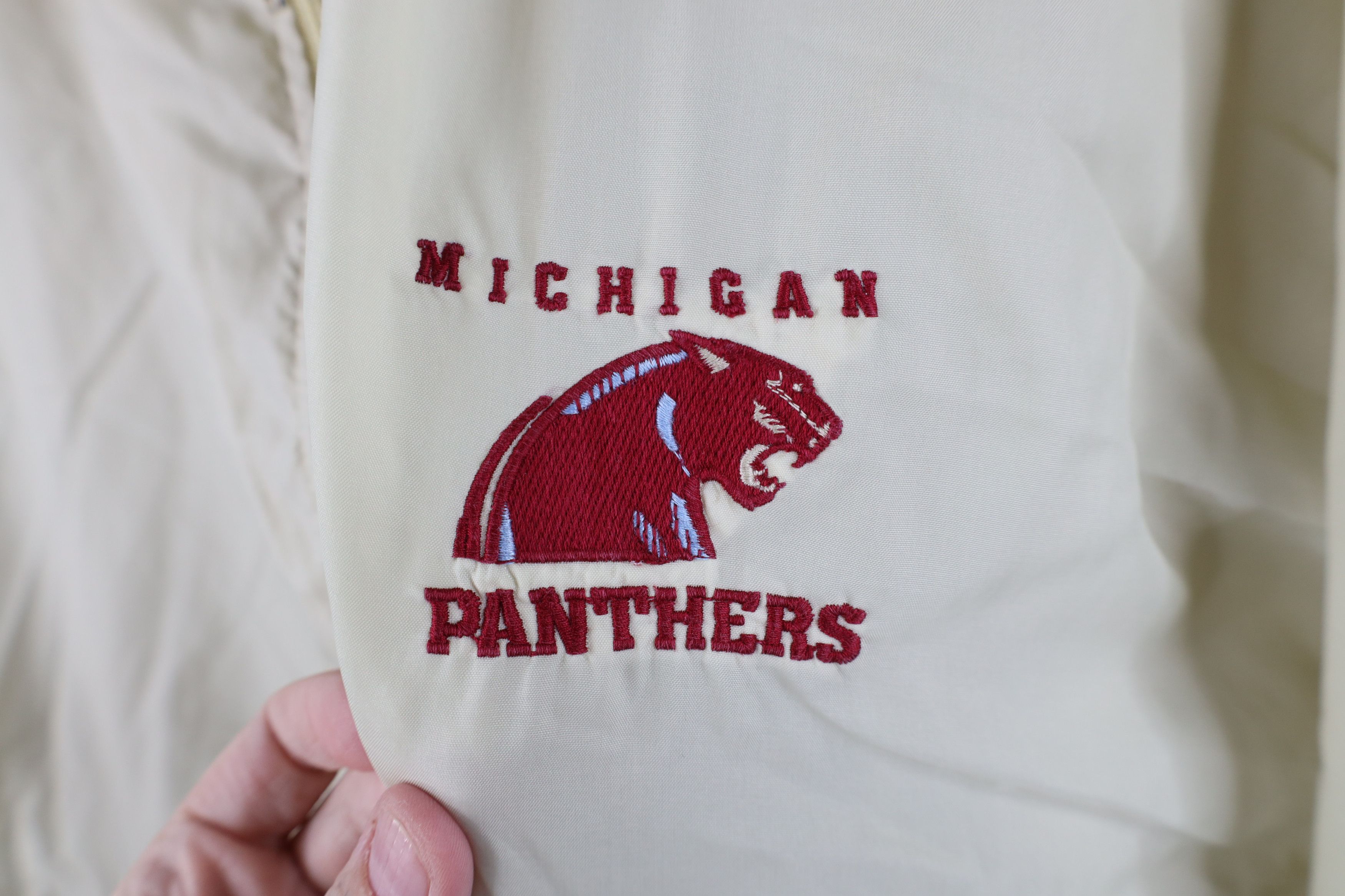 Vintage Vintage 80s Panthers Football Windbreaker Jacket Nylon Size US XL / EU 56 / 4 - 4 Thumbnail