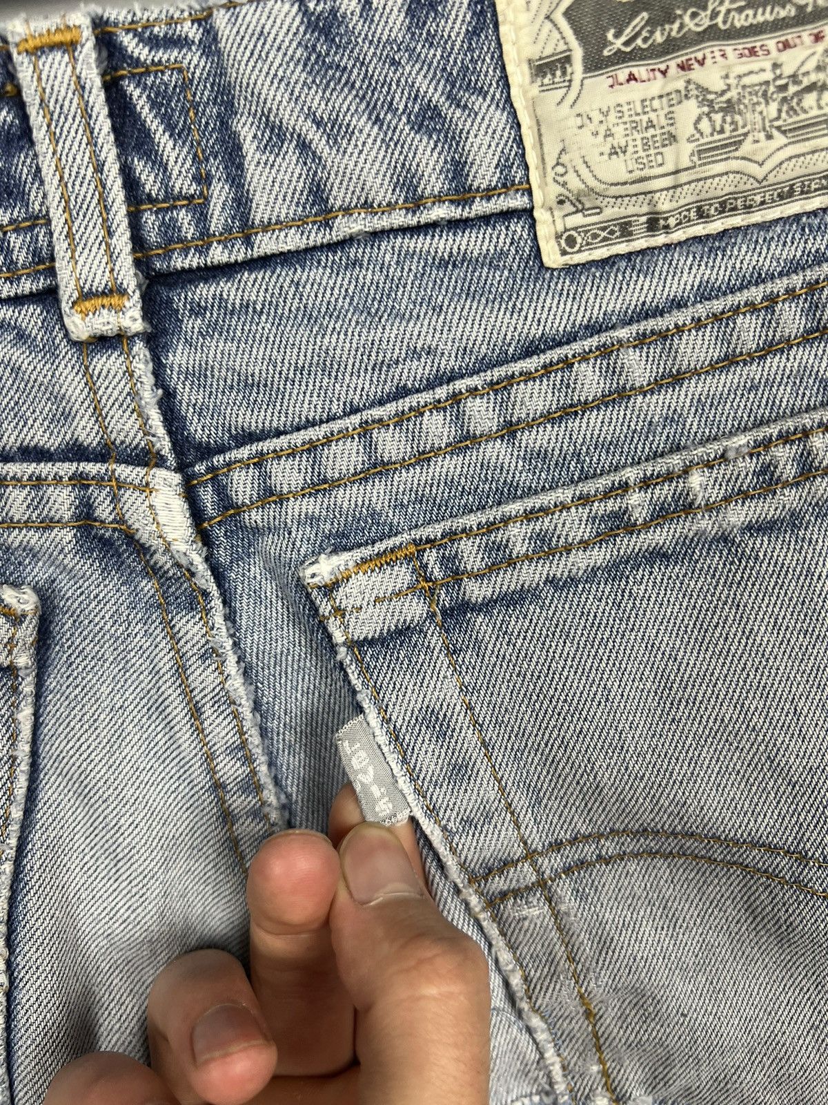 Levi's Vintage Clothing Rare Levi’s vintage custom patchwork silver tab jeans shorts Size 27" / US 4 / IT 40 - 2 Thumbnail