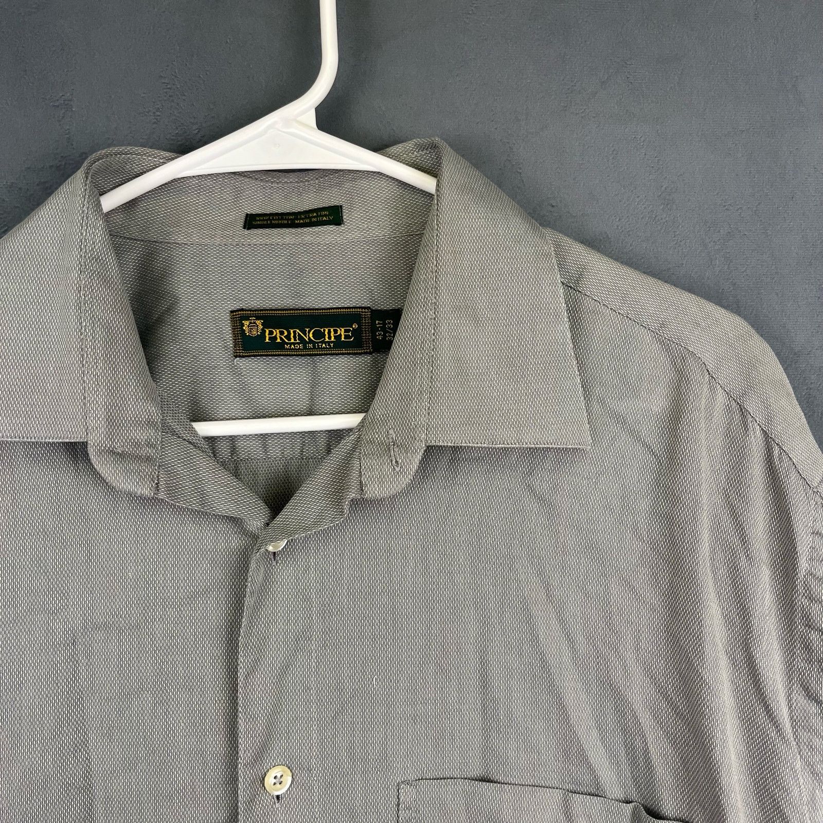 Principe Principe Italian 43-17 32/33 Extra Fine Dress Shirt BB-11 Size US XL / EU 56 / 4 - 7 Thumbnail