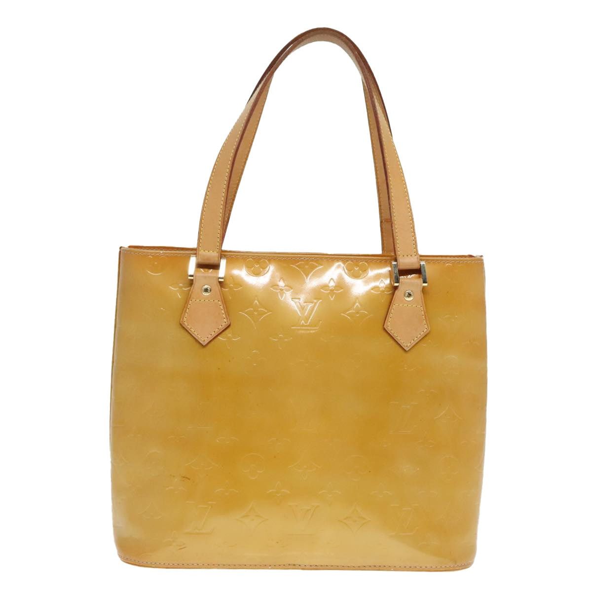 Louis Vuitton LOUIS VUITTON Monogram Vernis Houston Hand Bag Beige M91004 Size ONE SIZE - 3 Thumbnail