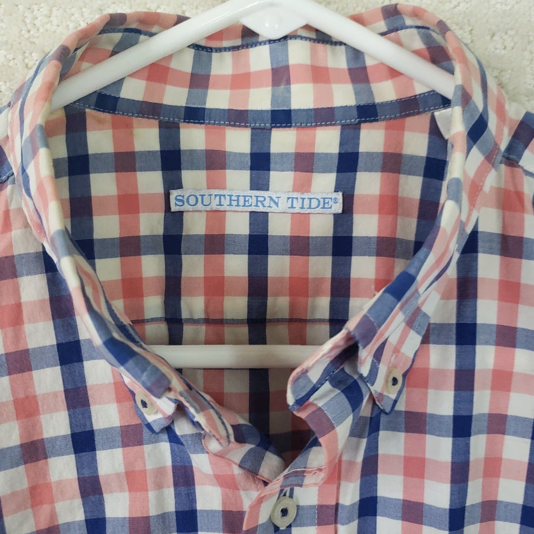 Southern Tide Southern Tide Shirt Men's L Cotton Plaid Button-Down Long Sleeve Size US L / EU 52-54 / 3 - 4 Thumbnail