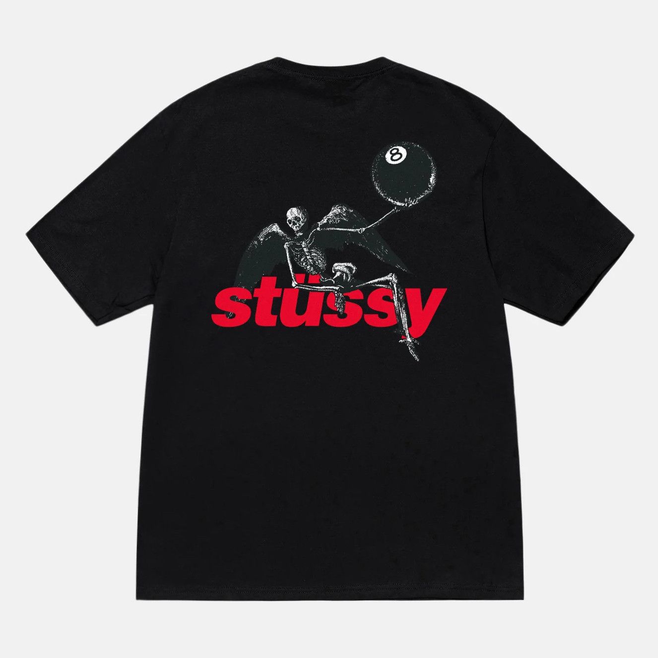 Stussy Stussy Apocalypse Tee T-shirt Skeleton 8 Ball Black L - NWT