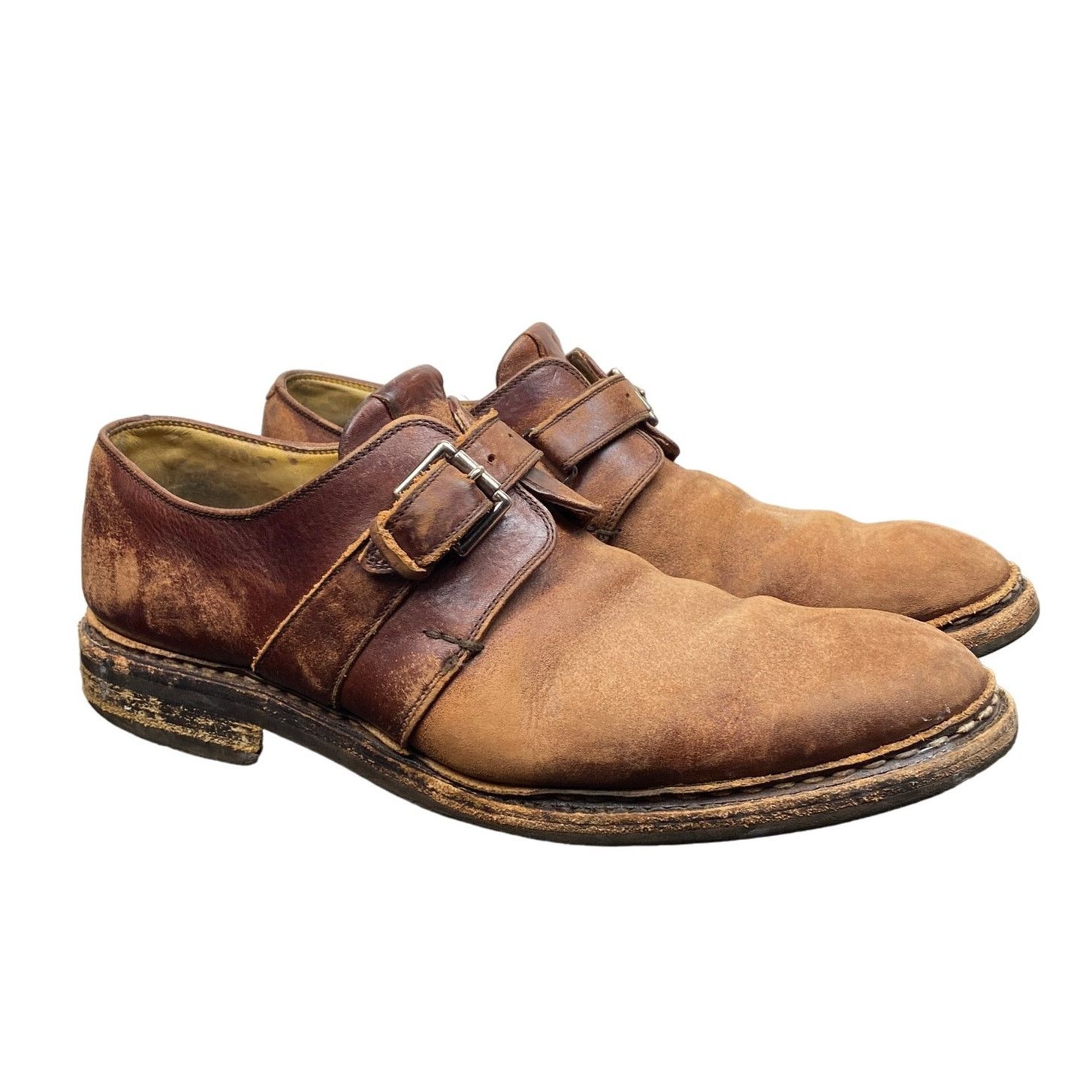 Heschung Made in France Monk Strap Leather Dress Shoes 10