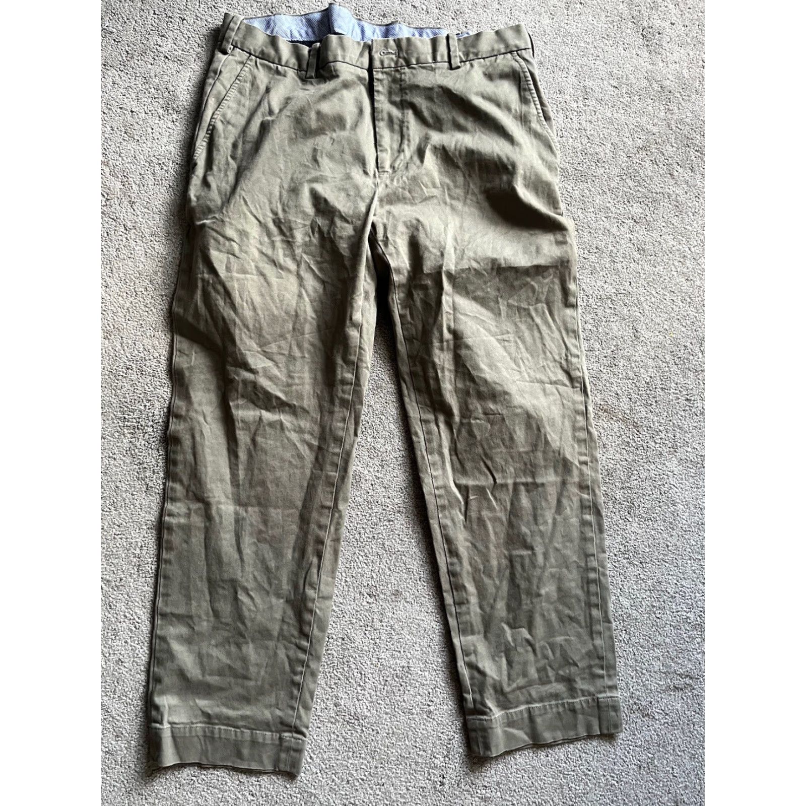 Brooks Brothers Vintage Brooks Brothers Men’s Green Chino Pants 38x30 Clark Straight Flat Front Belt Loops Size US 38 / EU 54 - 3 Thumbnail