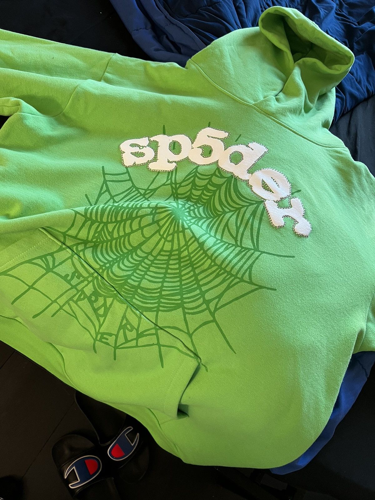 Image of Spider Worldwide Og Slime Green Sp5Der Hoodie, Men's (Size 2XL)