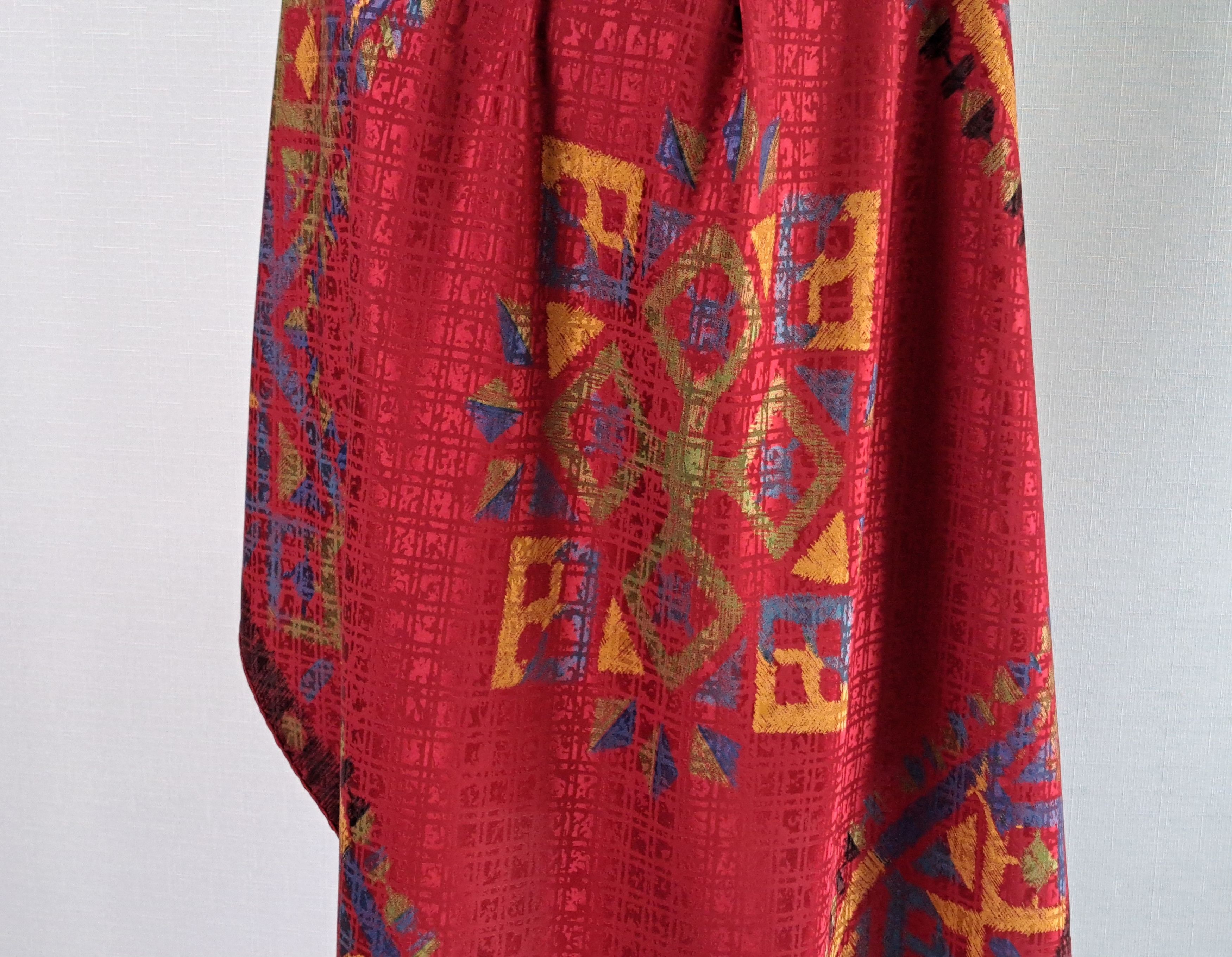 Lanvin × Vintage Vintage LANVIN Aztec motif jacquard silk scarf. Size ONE SIZE - 11 Thumbnail
