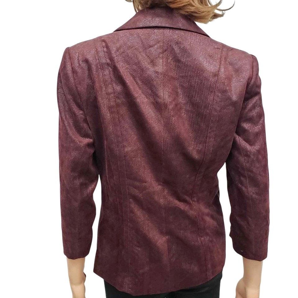 Other Rafaella Shimmer Blazer Jacket Ruched 6 Animal Print Lined Size S / US 4 / IT 40 - 12 Thumbnail