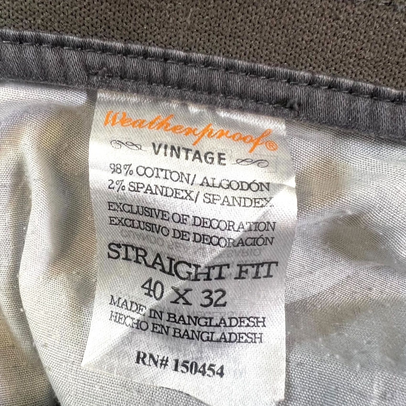 Weatherproof Weatherproof Mens Pants Gray 40x32 Cotton Flat Front Straight Casual Comfortable Stretch Size US 40 / EU 56 - 7 Thumbnail