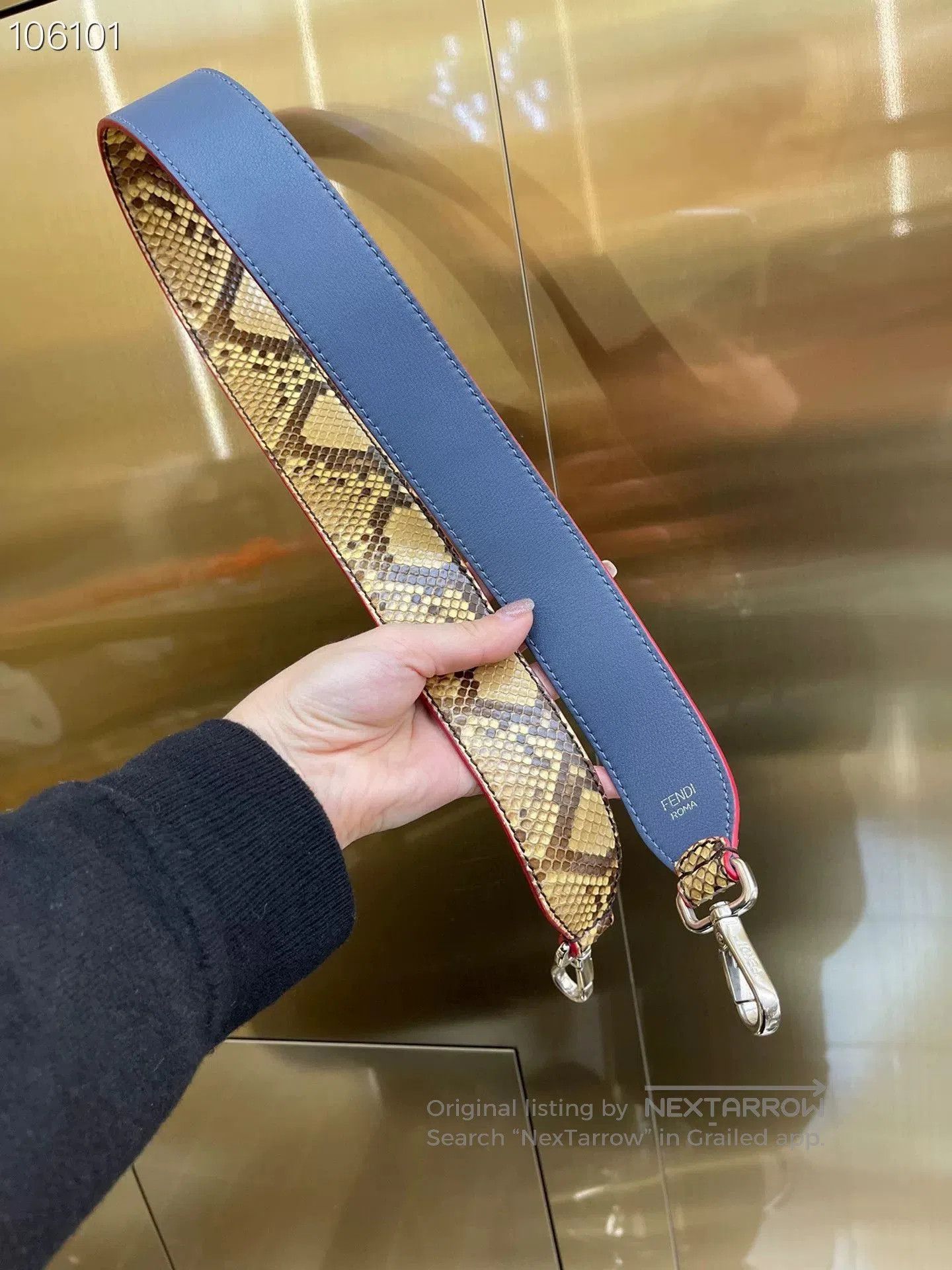 Fendi Fendi Limited Python Leather Shoulder Strap. Size ONE SIZE - 2 Thumbnail