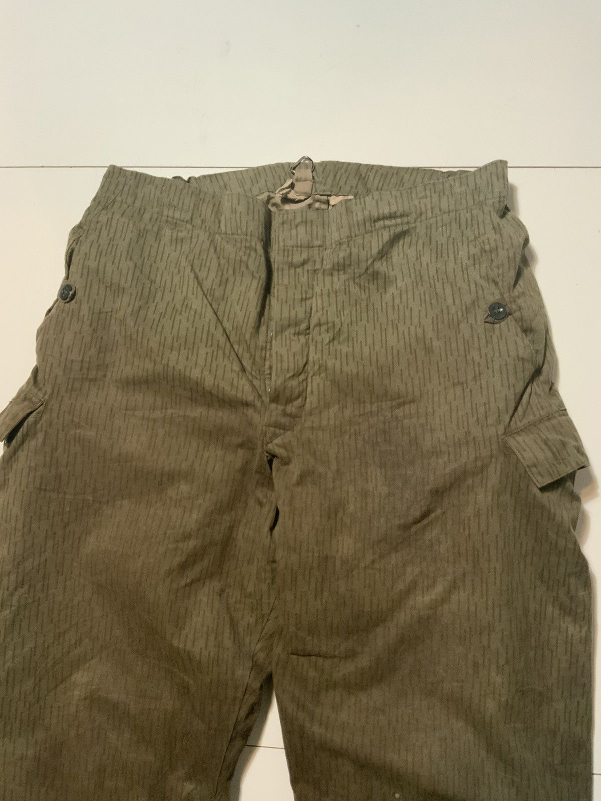 Vintage M48 East German Army Strichtarn Cargo Camo Cold War Pants Size US 38 / EU 54 - 6 Thumbnail