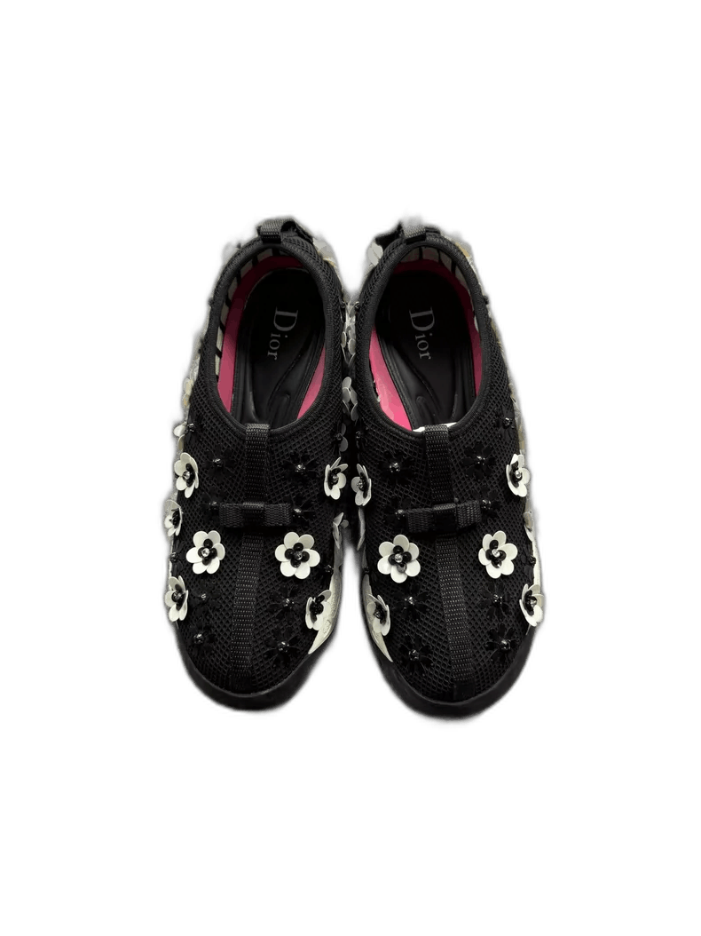 Dior Dior Black Garden Flower Shoes Size 35-yf Size US 5 / EU 37 - 1 Thumbnail