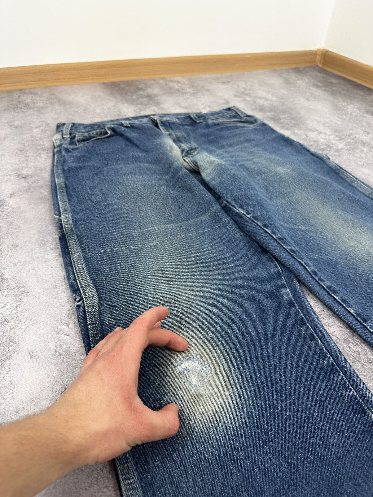 Dickies Vintage Dickies Stone Washed Denim Carpenter USA Work Pants Size US 36 / EU 52 - 10 Thumbnail