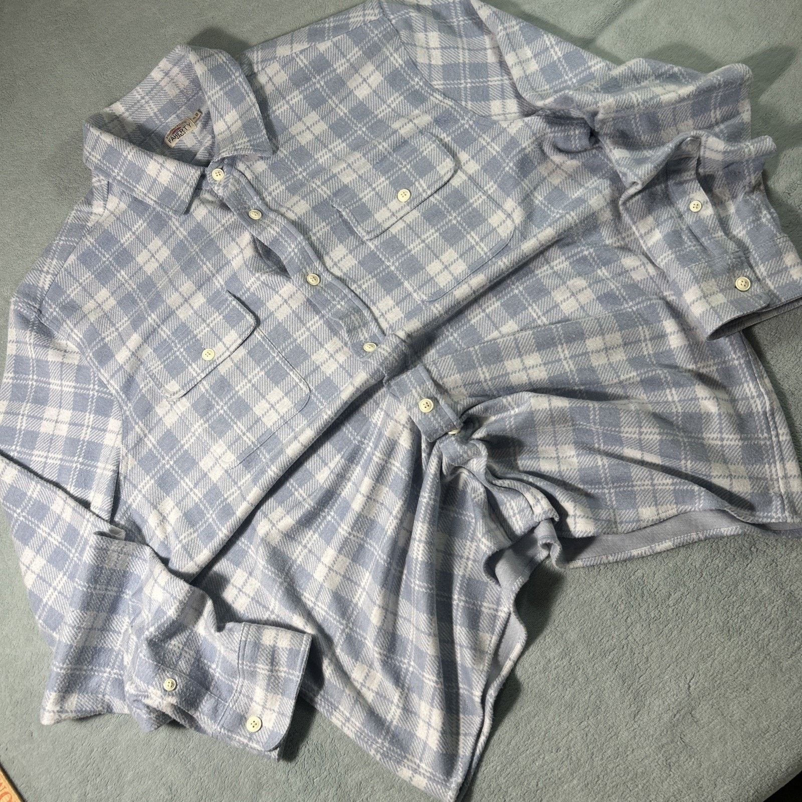 Faherty Faherty Soft Flannel Mens XL Up Match Pocket Lumberjack Size US XL / EU 56 / 4 - 1 Thumbnail