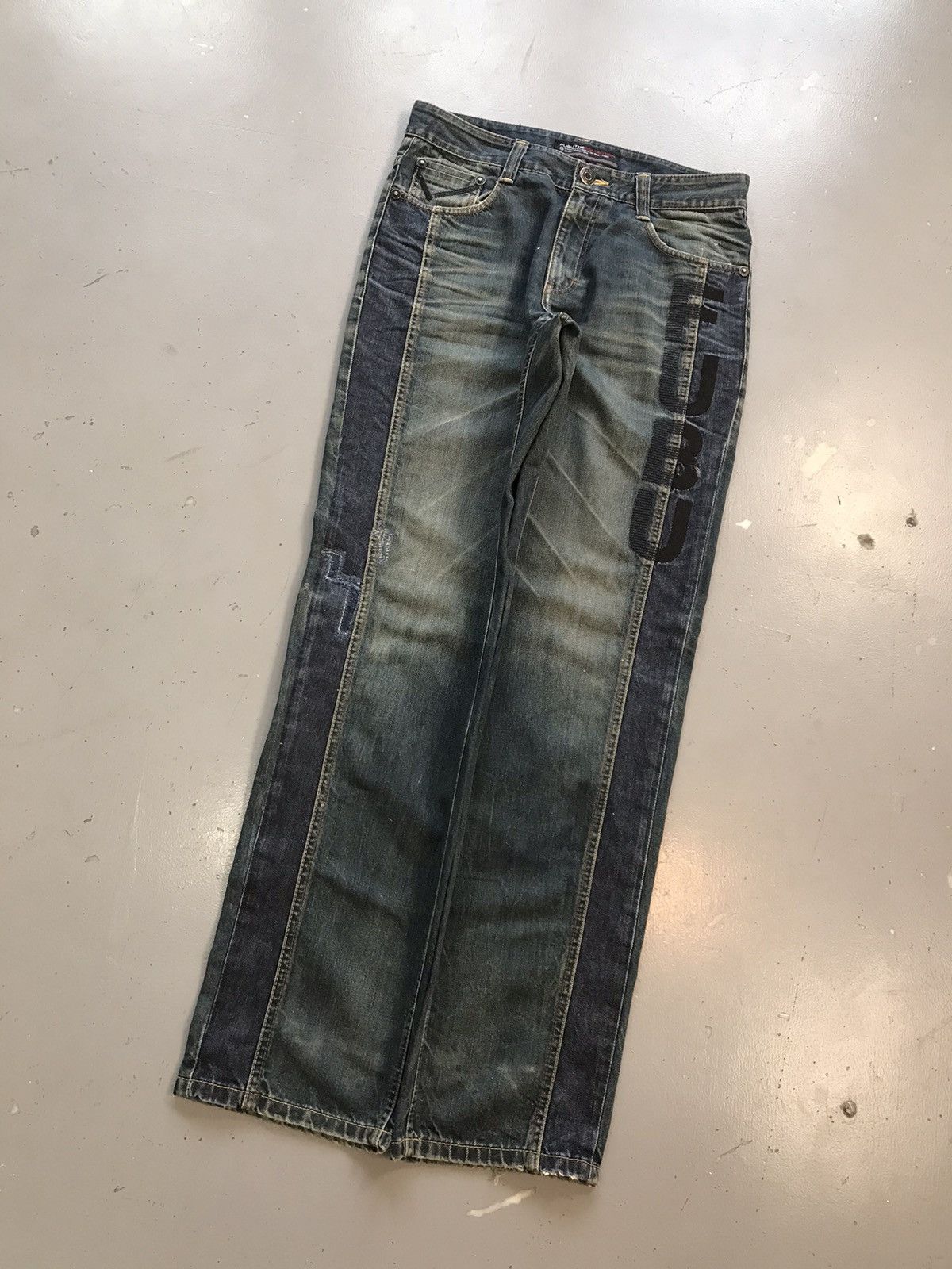 Fubu × Vintage Vintage Fubu the collection distressed denim Size US 32 / EU 48 - 2 Thumbnail