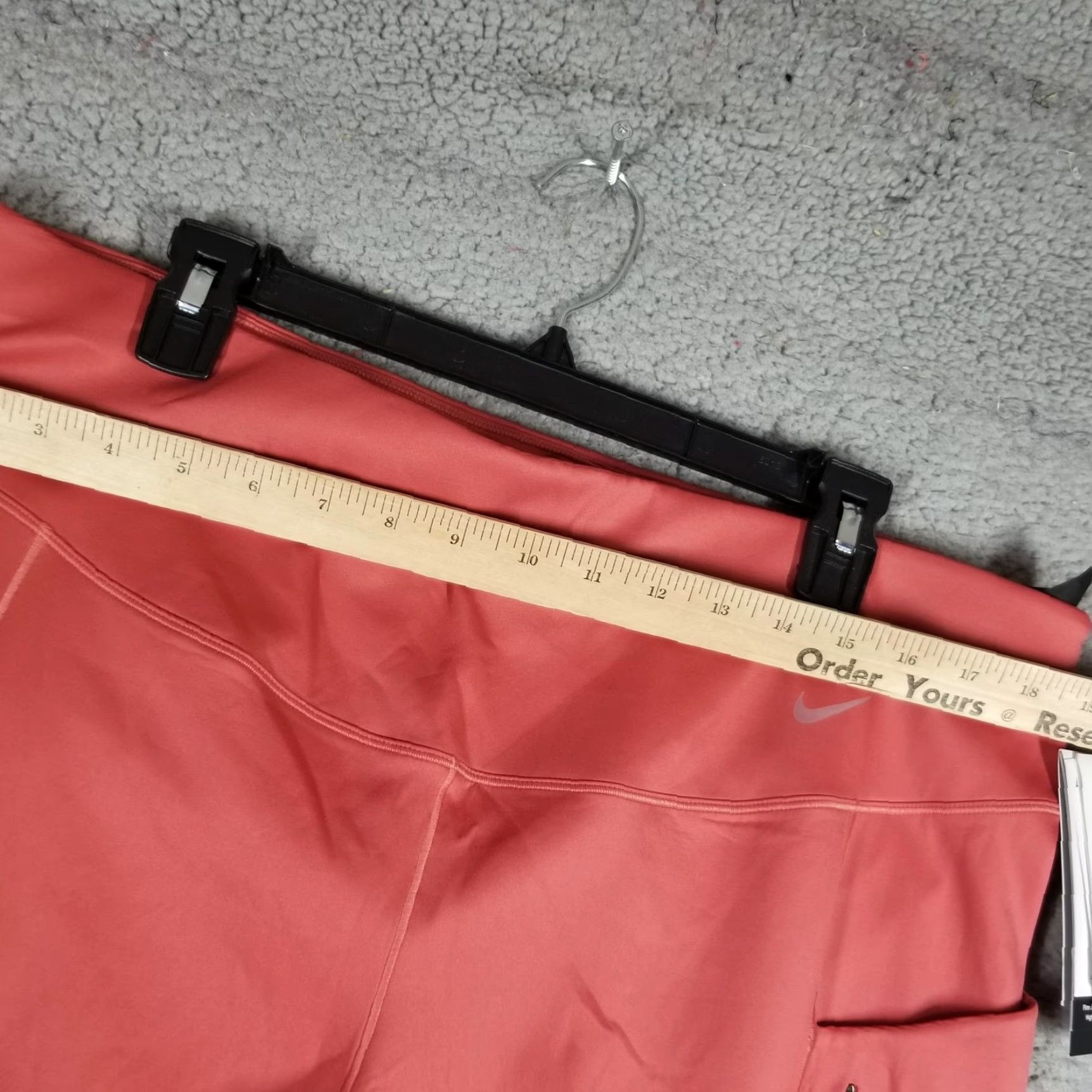 Nike Nike Go Dri-FIT Running Leggings Womens 2X Plus Coral Pink Zip Pockets High Rise Activewear 27.5 Inseam Mens? No gender: Women Size 40" / US 18 - 4 Thumbnail