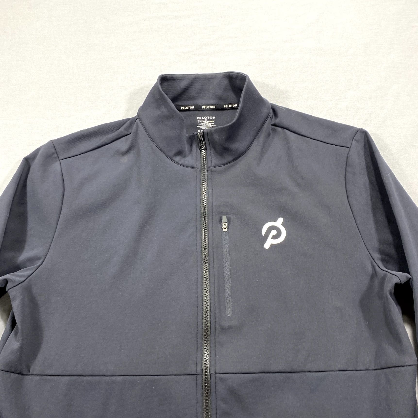 Vintage Peloton Jacket Mens Large Black Full Zip Pockets Gym Cycling Mock Neck Adult Size US L / EU 52-54 / 3 - 3 Thumbnail
