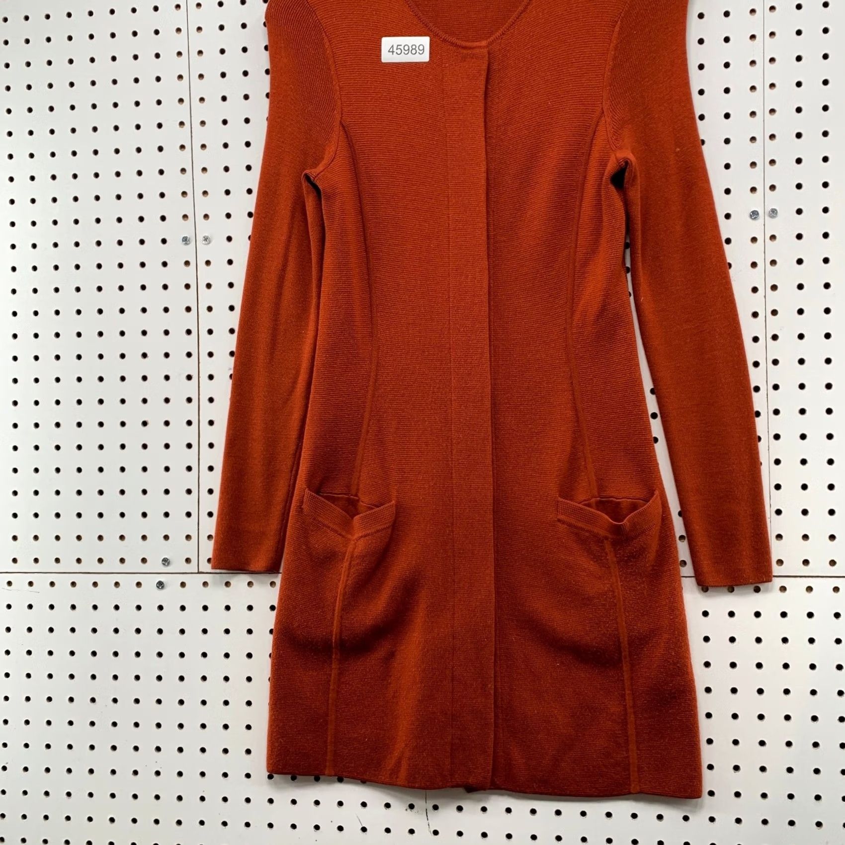 Talbots Talbot Cardigan Sweater 100% Merino Wool Womens XS Burnt Orange Pockets Size XS / US 0-2 / IT 36-38 - 3 Thumbnail