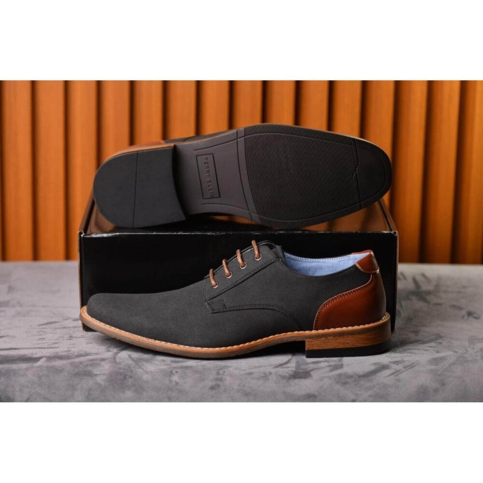 Perry Ellis Perry Ellis Portfolio Ultra Foam Winston | Grey/Leather Size US 7.5 / EU 40-41 - 7 Thumbnail