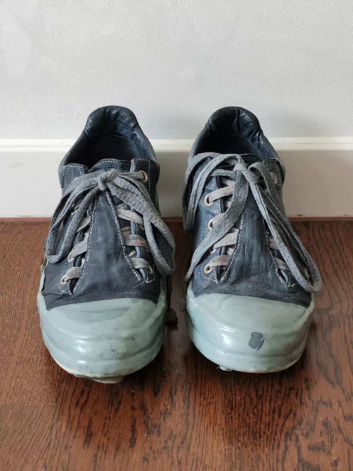 Carol Christian Poell CCP Blue Kangaroo Leather Low Top Soled Shoes US7 (42-43) Size US 7 / EU 40 - 2 Thumbnail