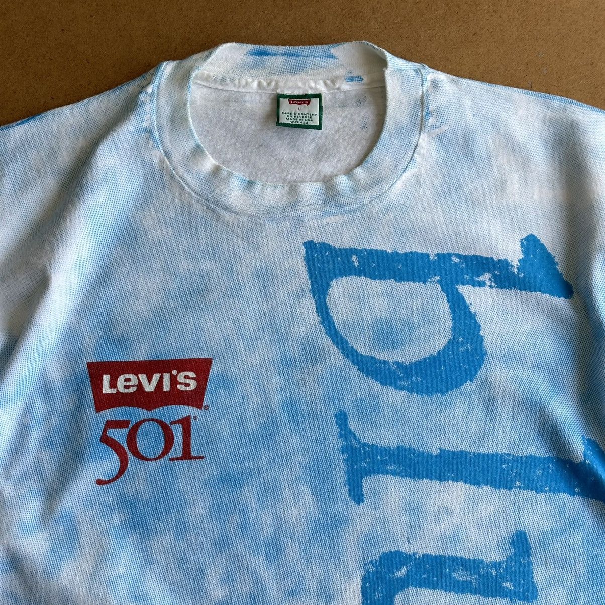 Levi's Vintage 90s Levi’s 501 Blues Tie Dye AOP Single Stitch Tee Size US L / EU 52-54 / 3 - 2 Thumbnail