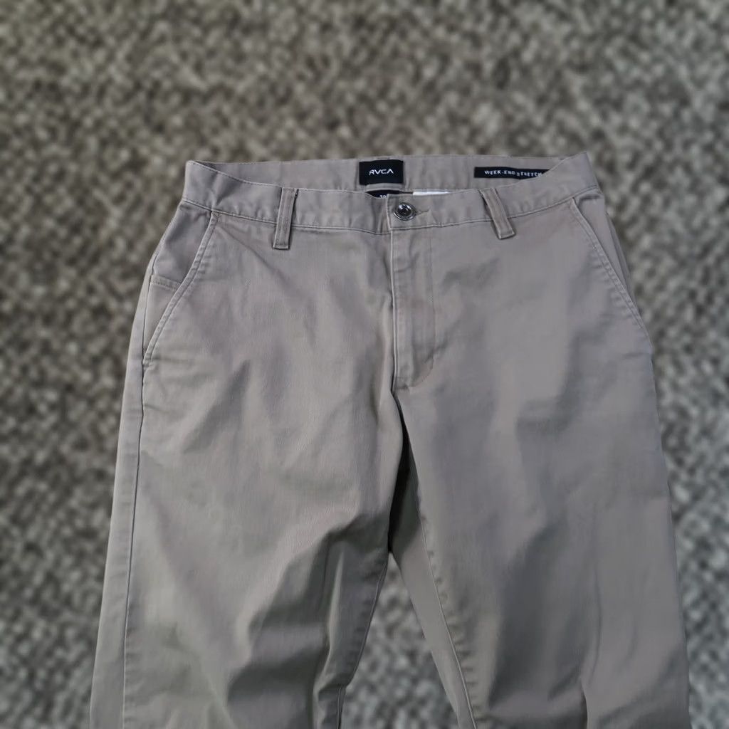 RVCA VINTAGE RVCA Chino Pants Straight Fit Beige 30x30 5-Pocket Flat Front Men’s 30 Regular Denim/Cotton Holiday Seasonal? Size US 30 / EU 46 - 1 Thumbnail